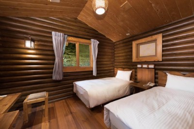 原野雙人木屋房(一大床/兩小床)